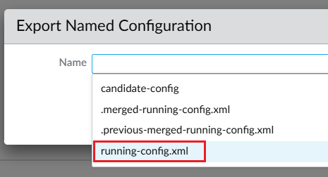 現在の設定(running-config.xml)を保存