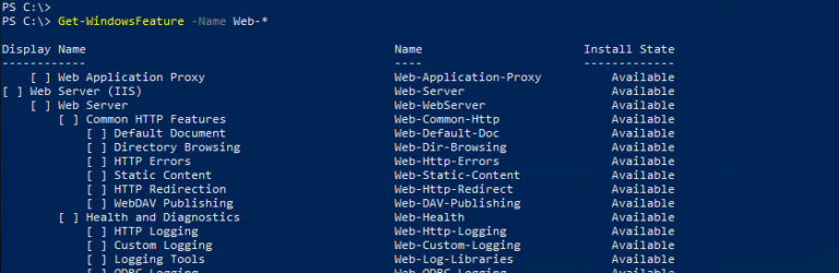 IISをPowershellでインストールする方法
