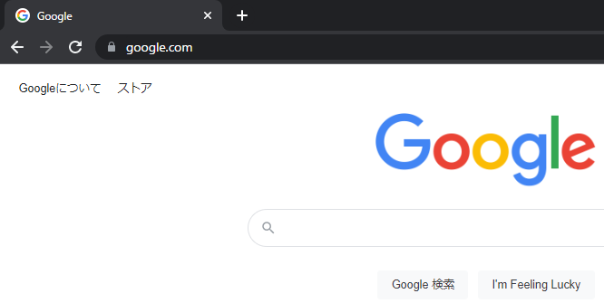 リンク先のGoogleのTOPページが開く