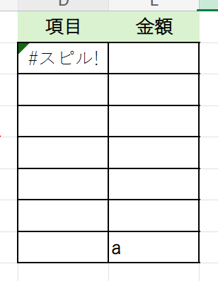 SORT関数が利用したい範囲に値が入っているとエラーとなる