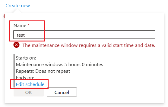 コンフィグ名を入力し、[Edit Schedule] をクリック